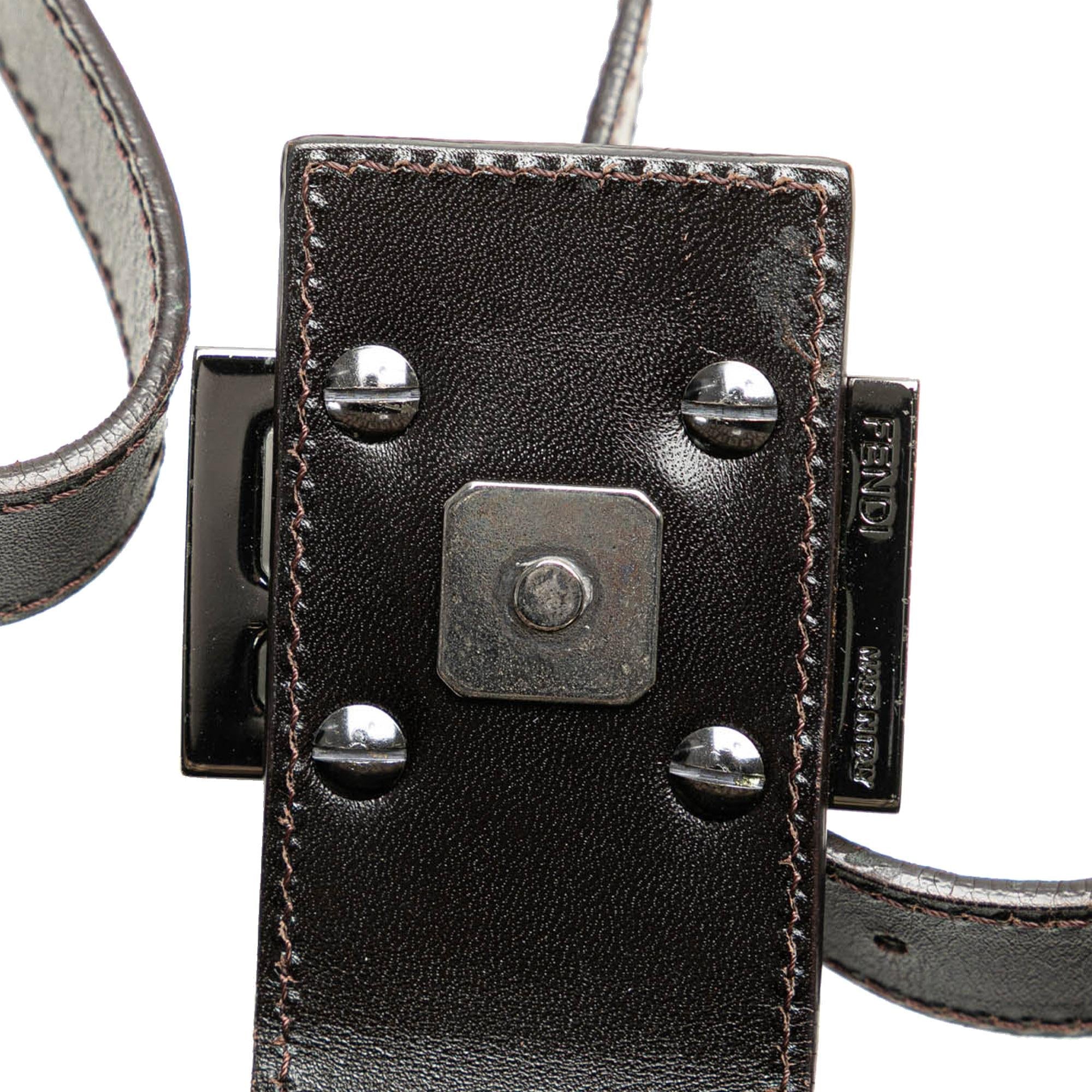 Fendi Zucchino Canvas Shoulder Bag