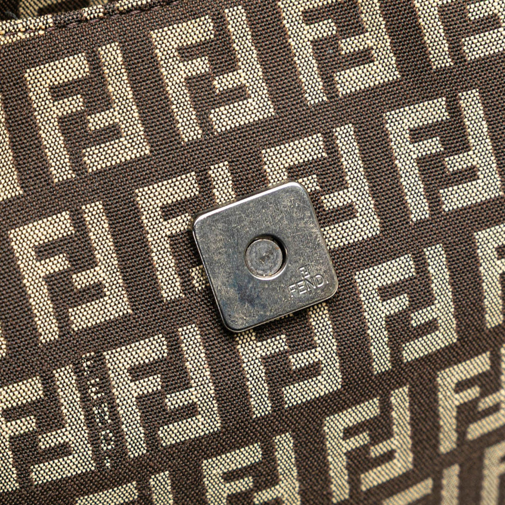 Fendi Zucchino Canvas Shoulder Bag