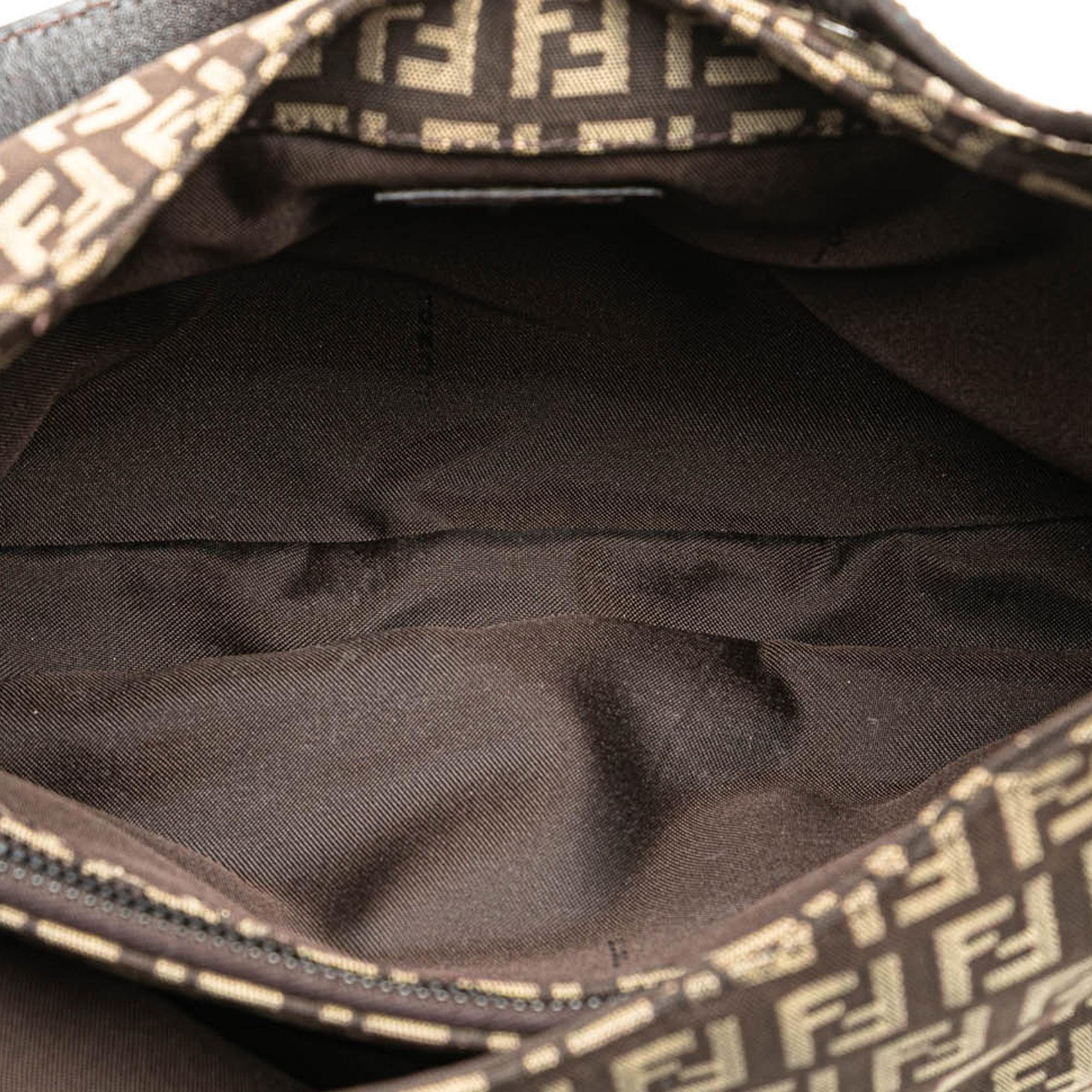 Fendi Zucchino Canvas Shoulder Bag