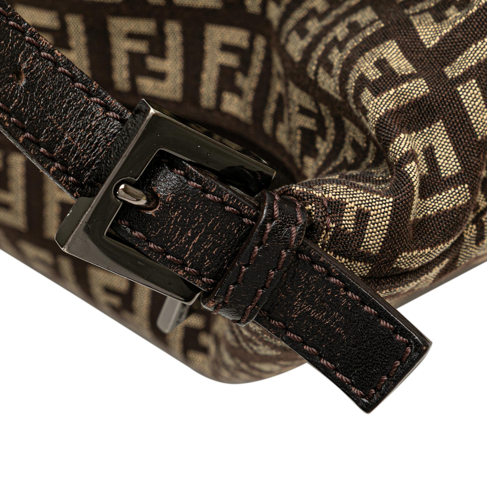 Fendi Zucchino Canvas Shoulder Bag