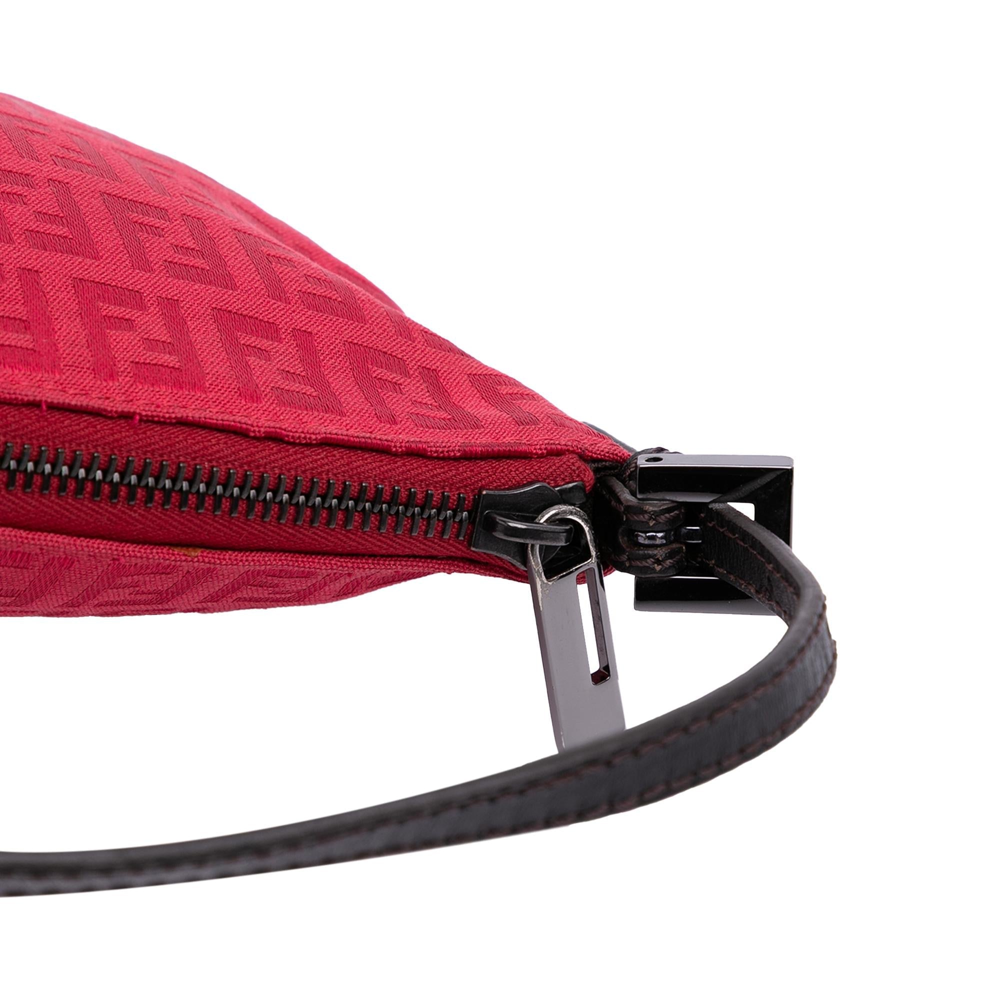 Fendi Zucchino Canvas Shoulder Bag