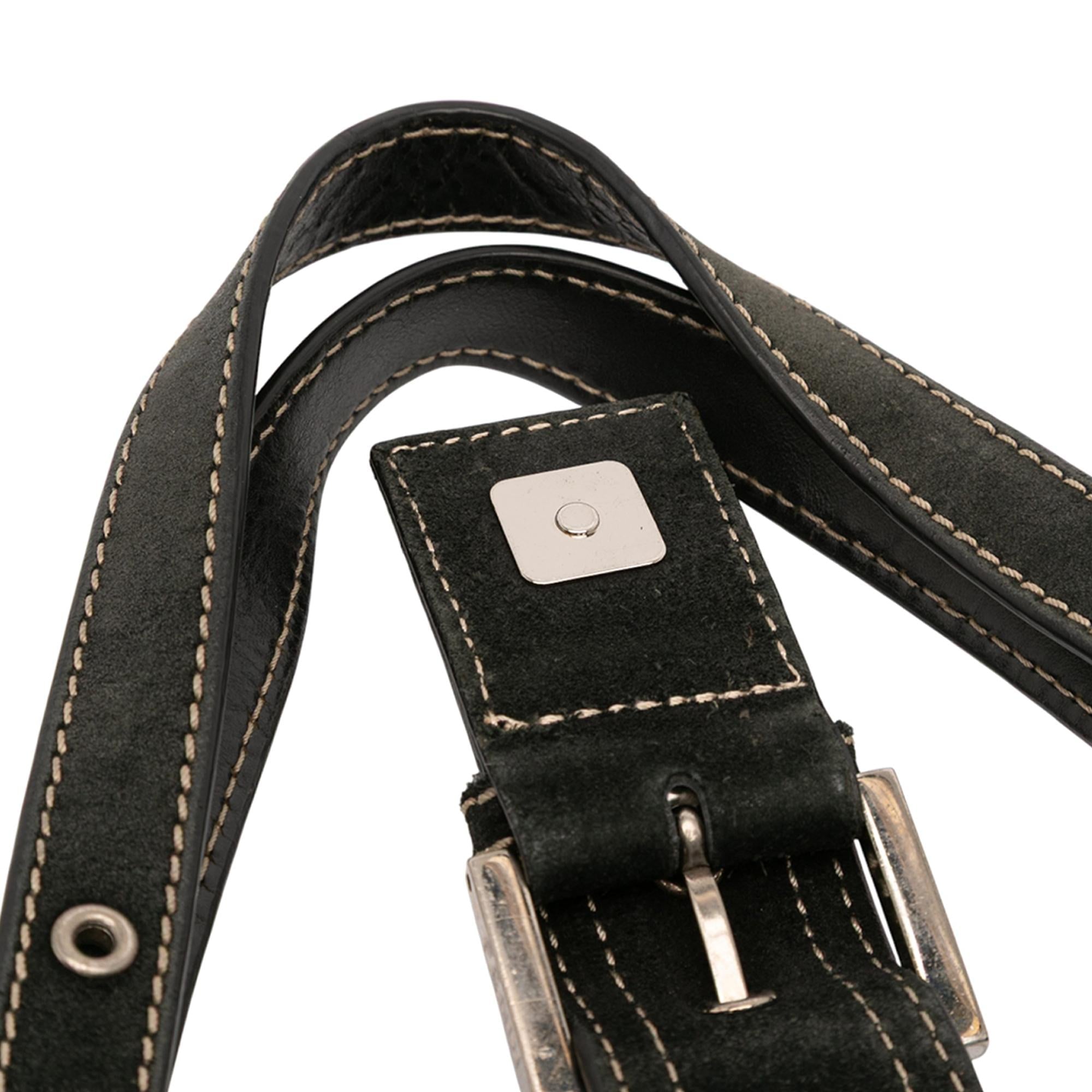 Fendi Zucchino Canvas Shoulder Bag