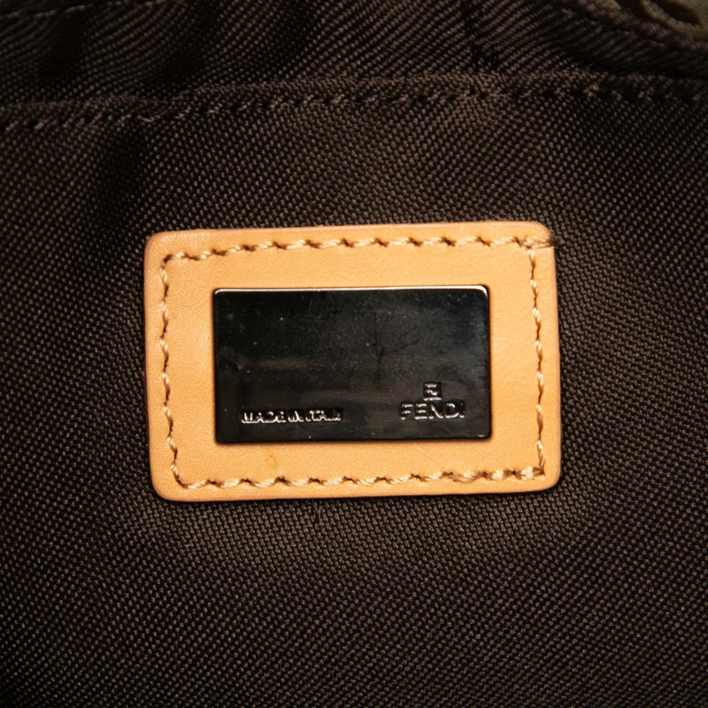 Fendi Zucchino Canvas Shoulder Bag