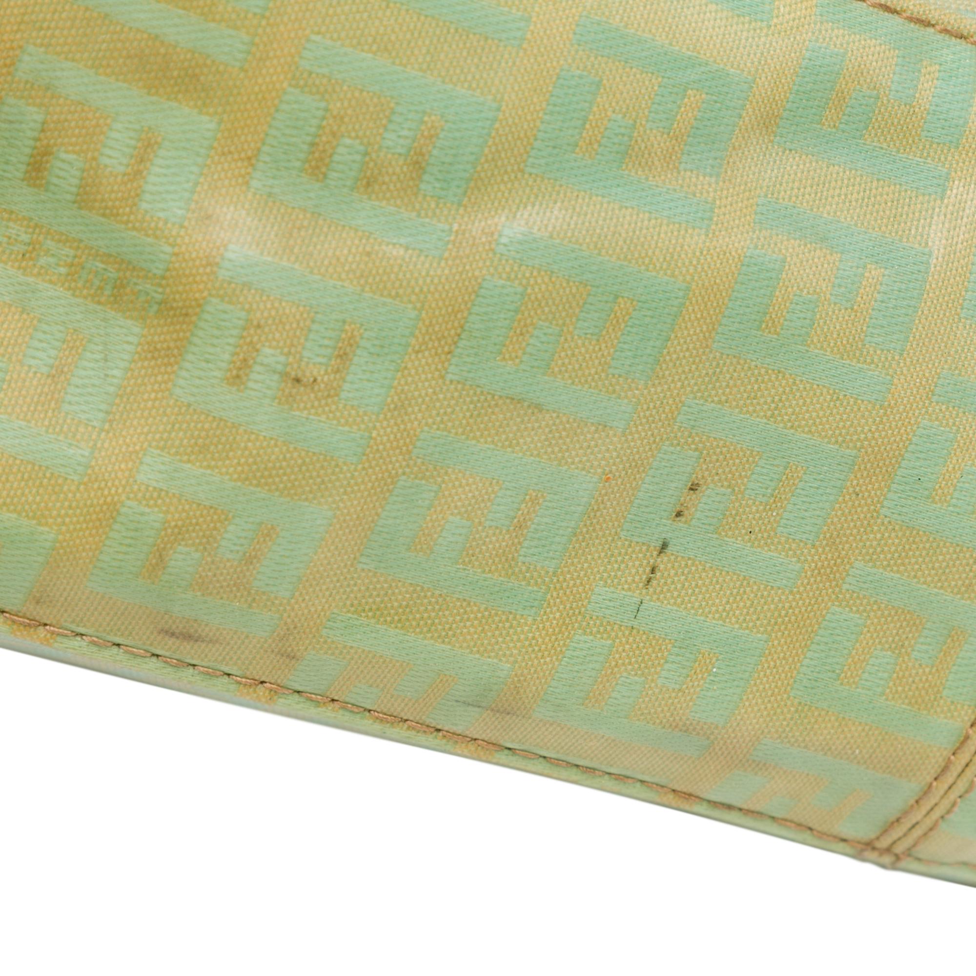Fendi Zucchino Crystal Double Flap Shoulder Bag