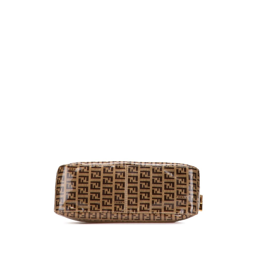 Fendi Zucchino Crystal Double Flap Shoulder Bag