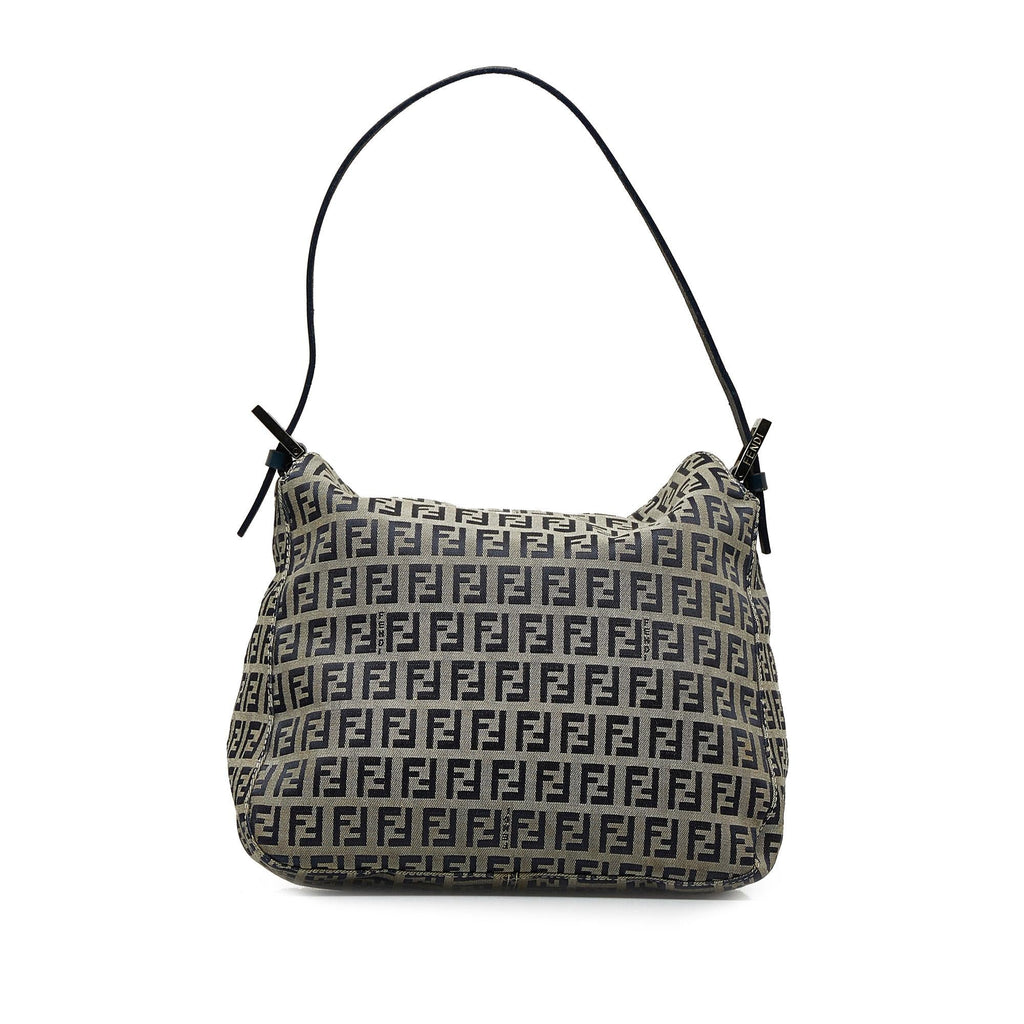 Fendi Zucchino Double Flap Shoulder Bag