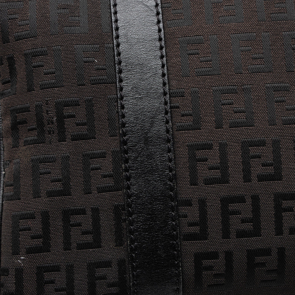 Fendi Zucchino Canvas Forever Small Boston Bag