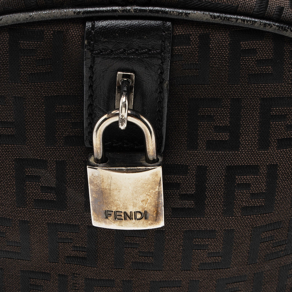 Fendi Zucchino Canvas Forever Small Boston Bag