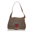 Fendi Zucchino Mamma Forever Canvas Shoulder Bag (SHG-33285)