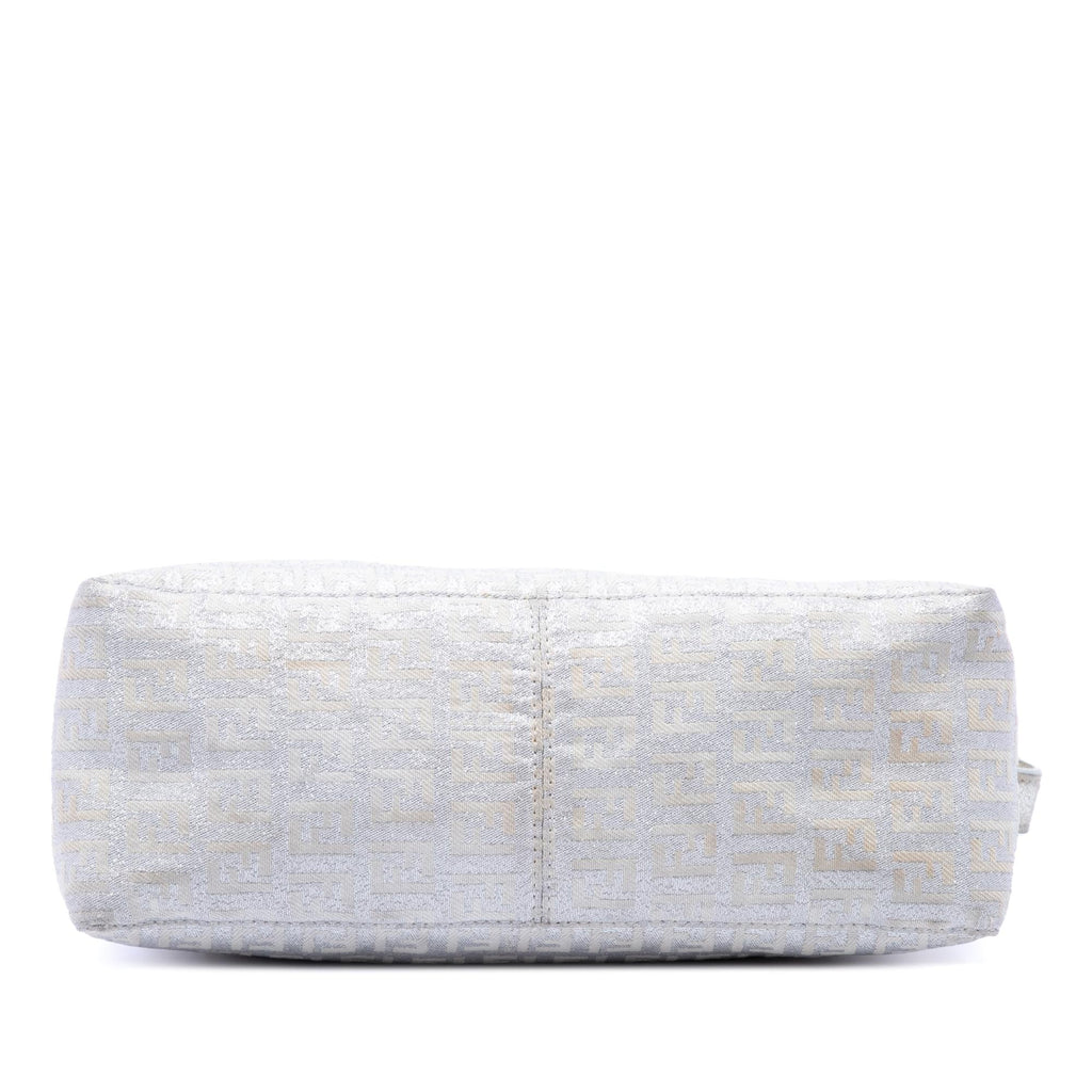 Fendi Zucchino Metallic Canvas Pochette