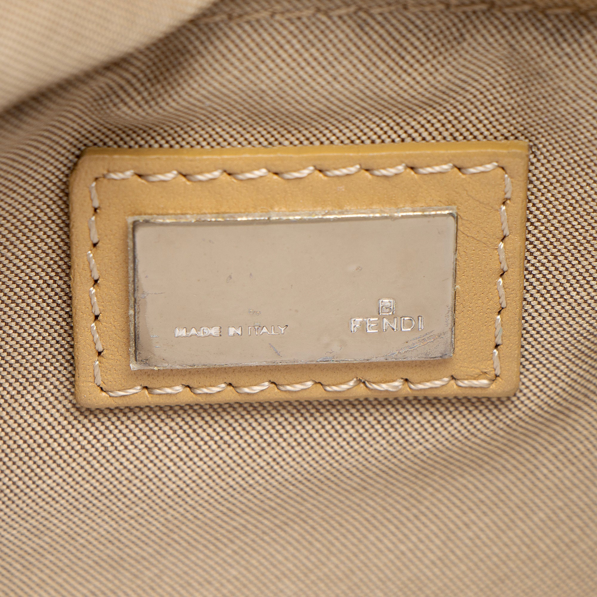 Fendi Zucchino Oyster Shoulder Bag