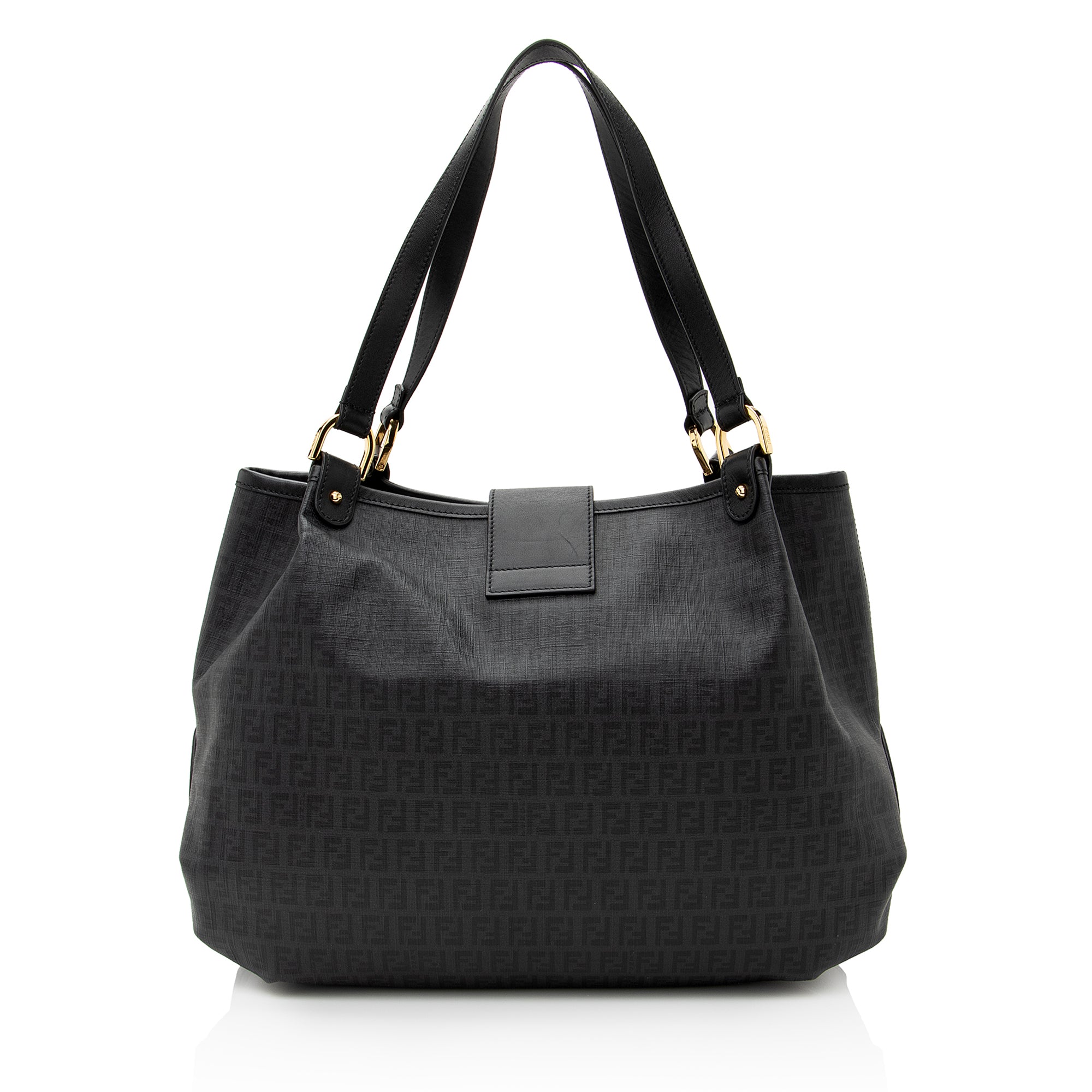Fendi Zucchino Spalmati Chiusura Medium Tote (SHF-22661)