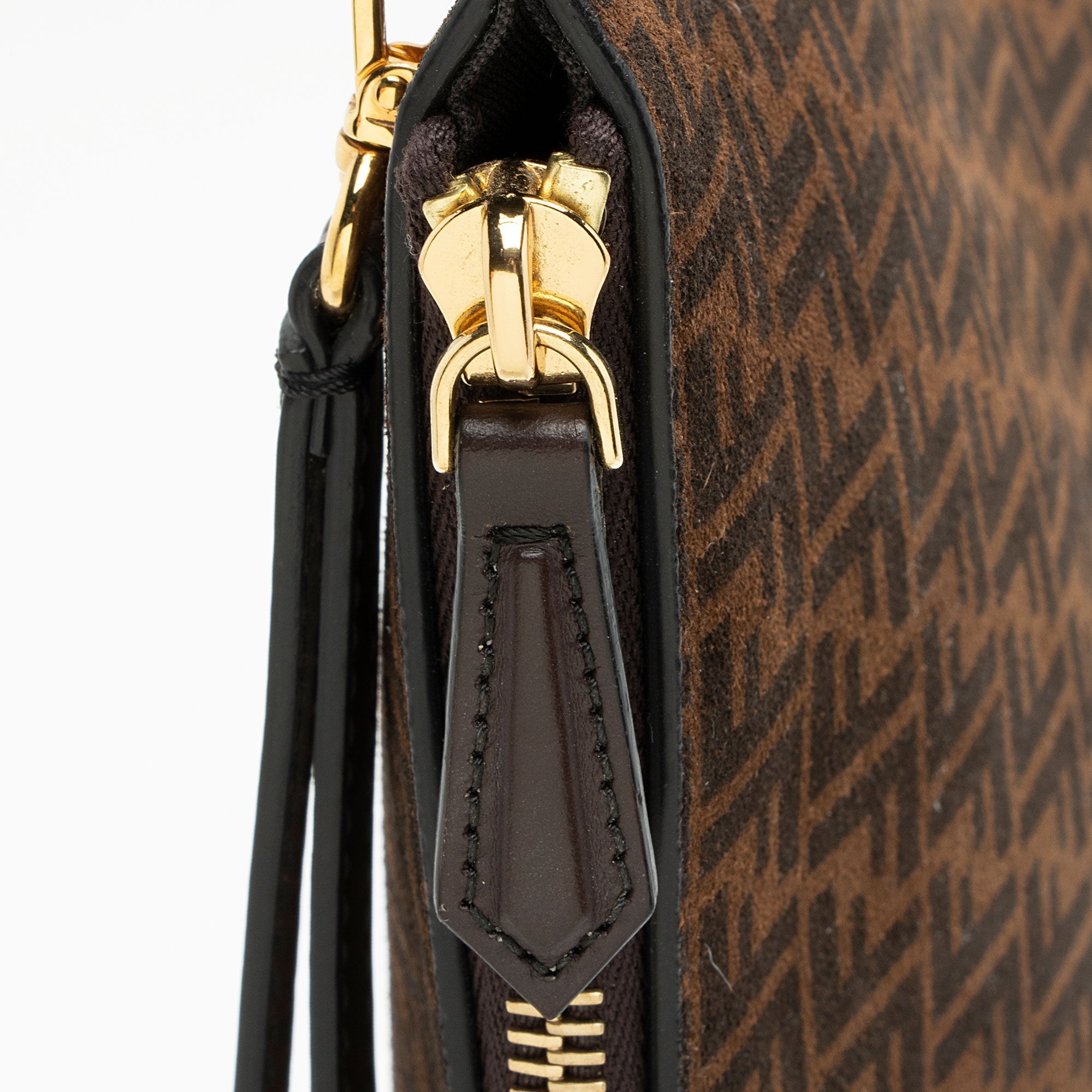 Fendi Zucchino Suede Large Flat Pouch