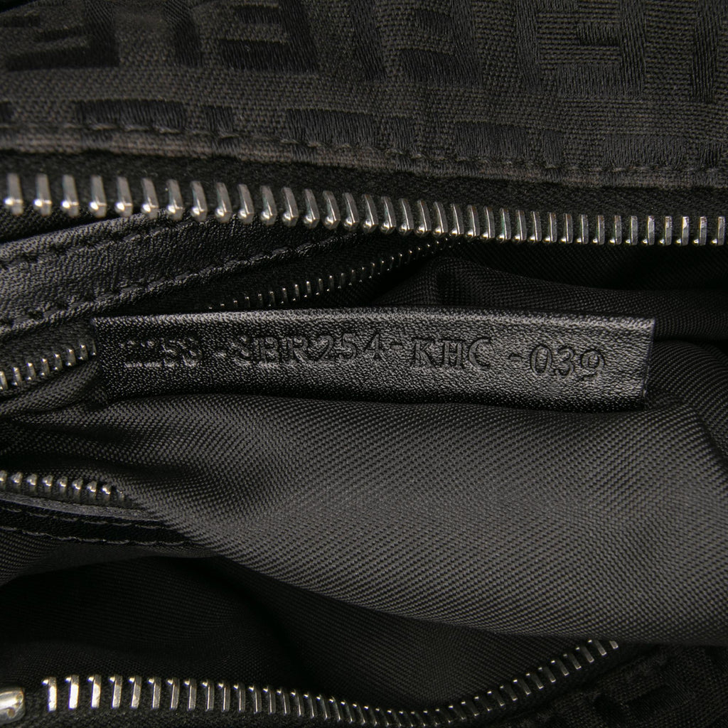 Fendi Zucchino Zebra Print Canvas Diavolo Trapezio Handbag