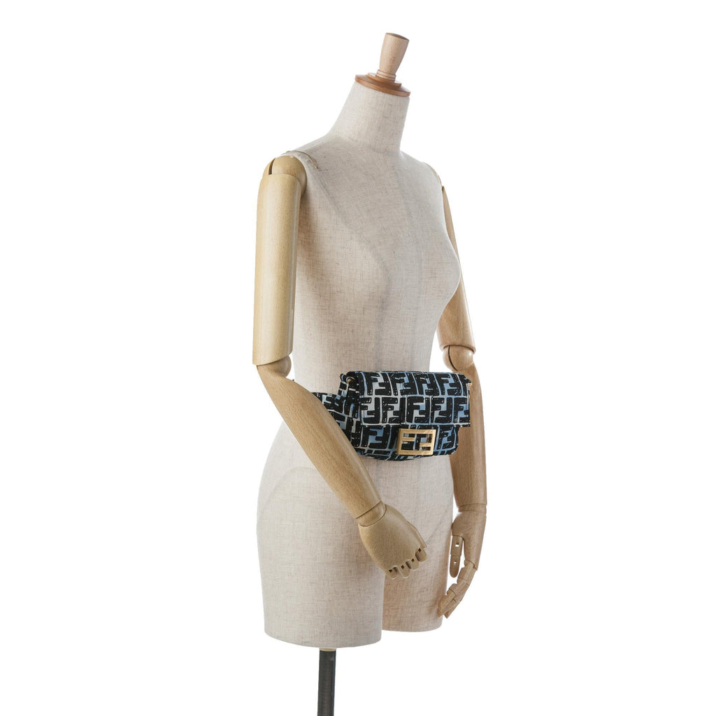 Fendi x Joshua Vides Mini Zucca Nylon Convertible Baguette Belt Bag (SHG-oO8sSN)