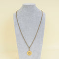 Fendi Gold FF Identification Pendent Chain Necklace