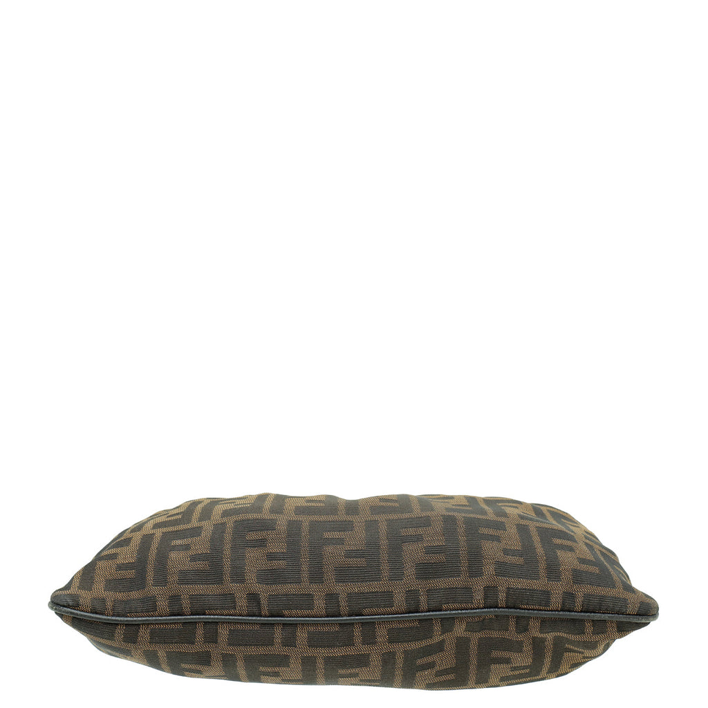 Fendi Bicolor Zucca Pleated Shoulder Bag