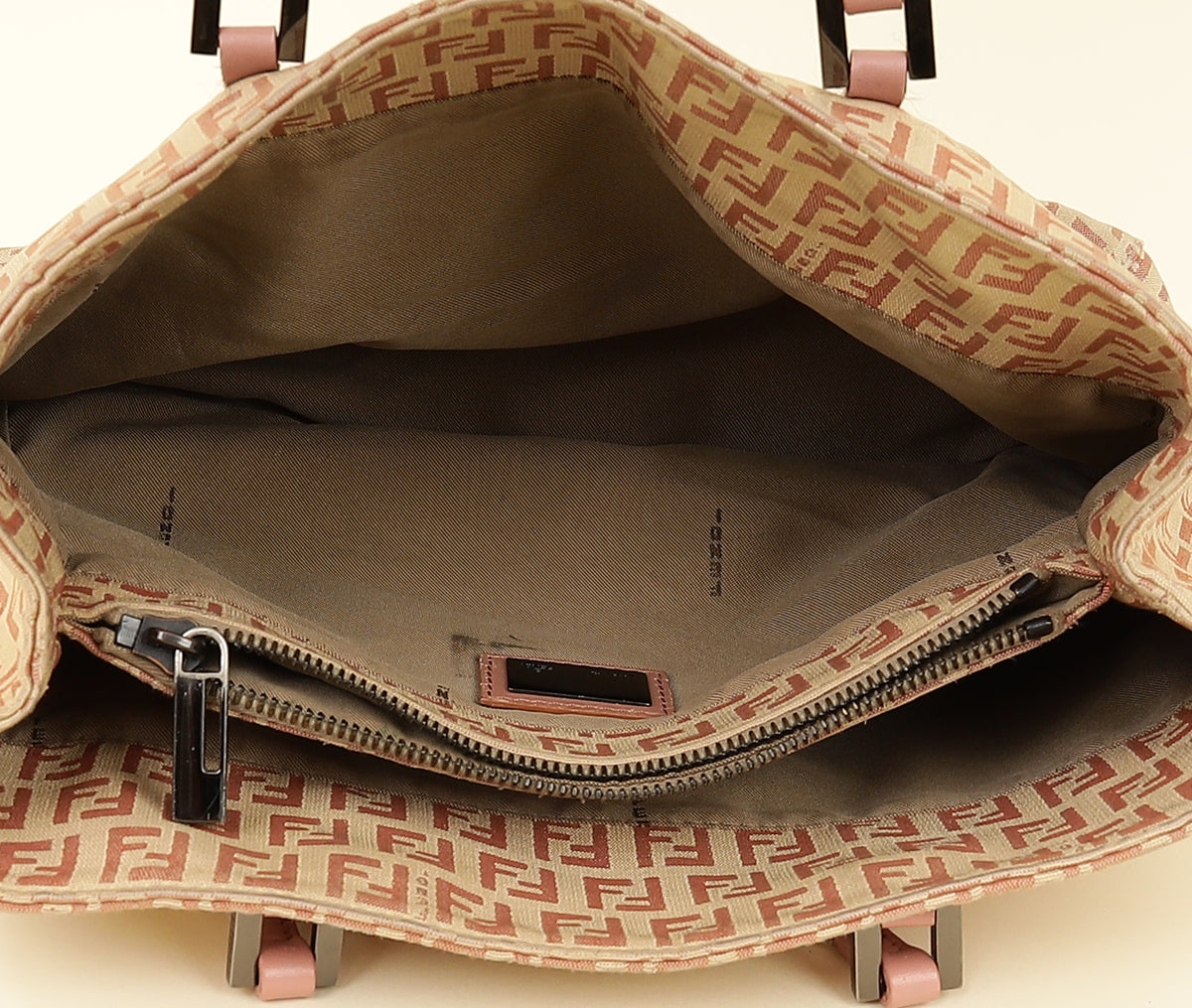 Fendi Bicolor Zucchino Shopping Tote Small Bag