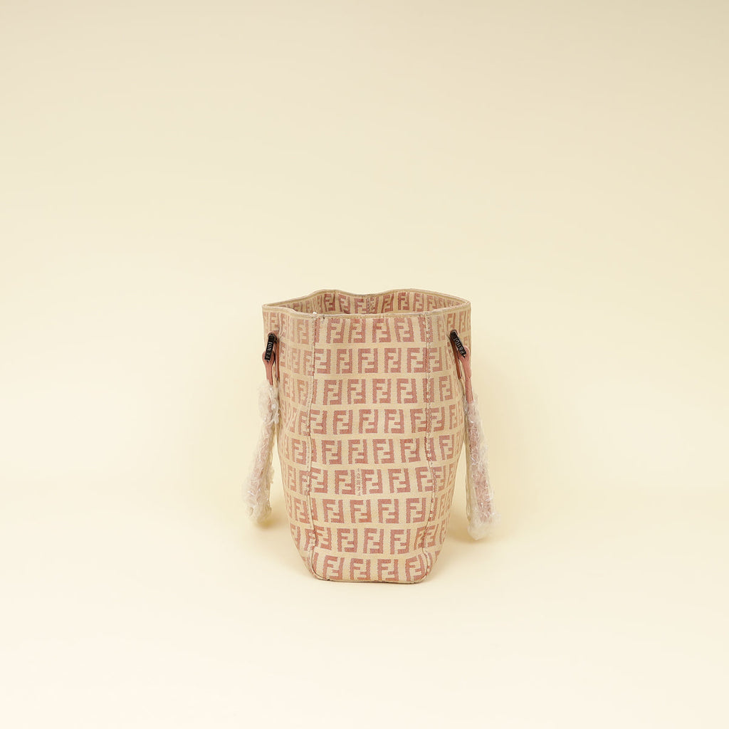 Fendi Bicolor Zucchino Shopping Tote Small Bag