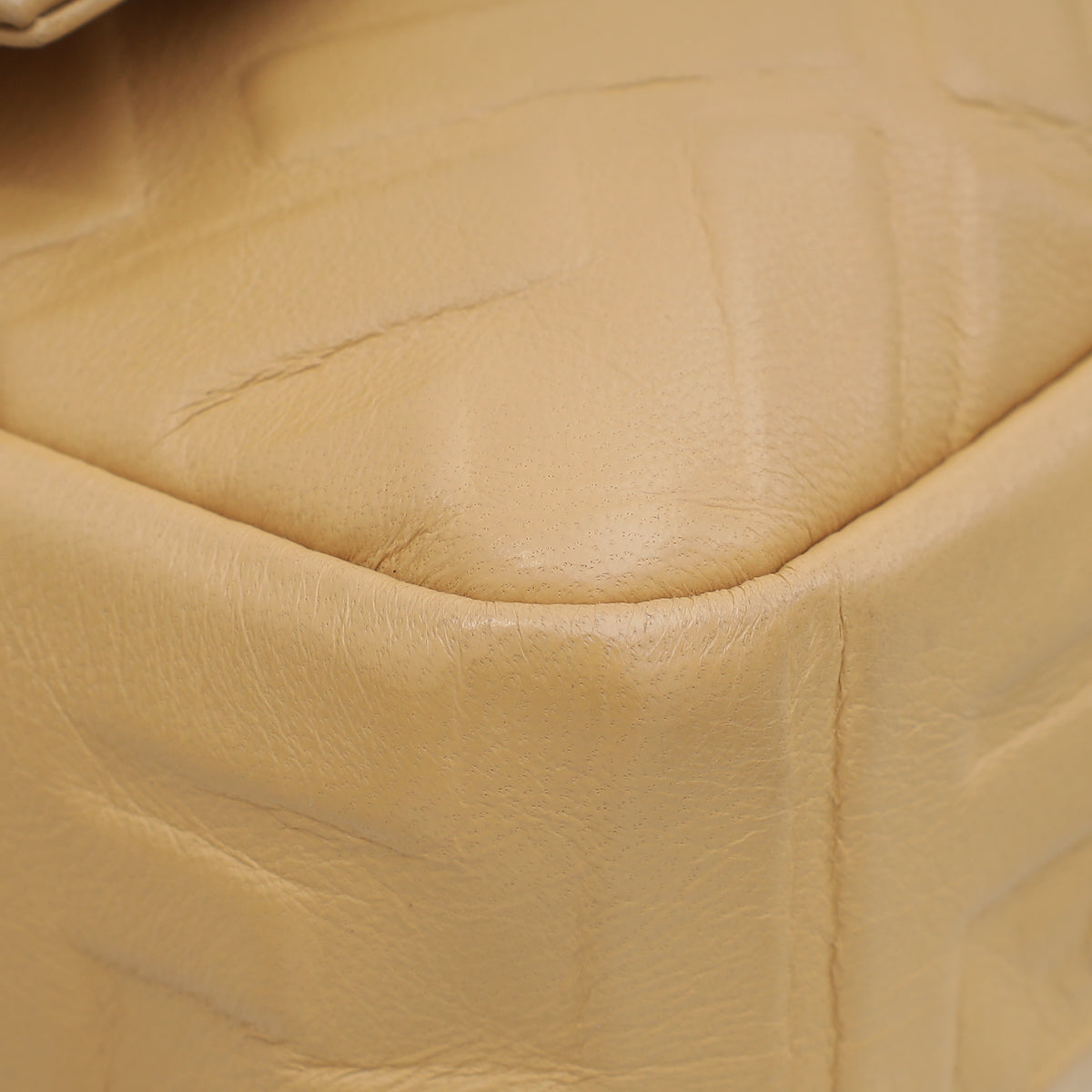 Fendi Beige FF Embossed Baguette Medium Bag