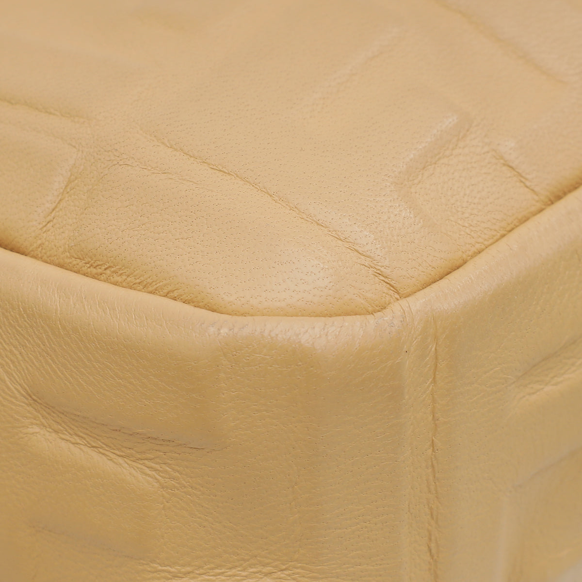 Fendi Beige FF Embossed Baguette Medium Bag
