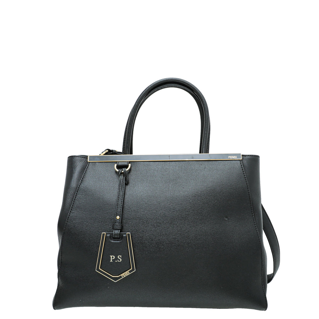 Fendi Black 2 Jours Bag W/P.S Initials
