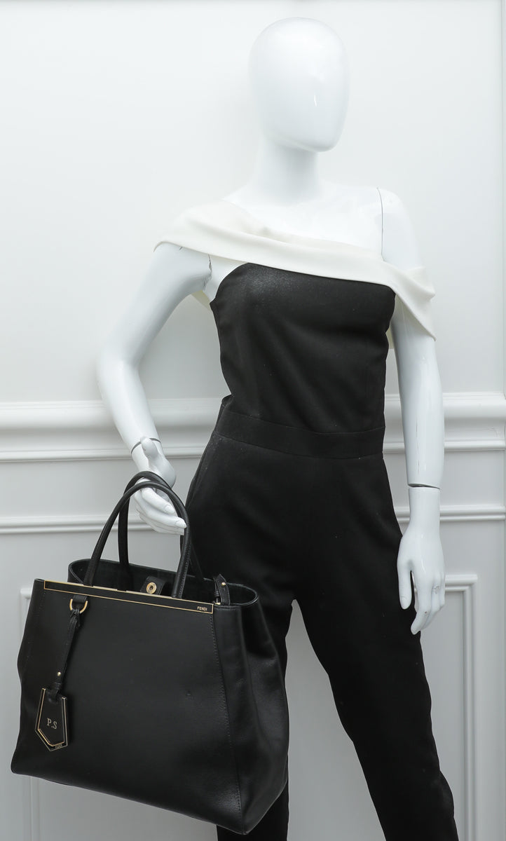Fendi Black 2 Jours Bag W/P.S Initials