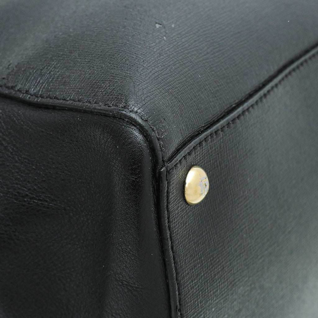 Fendi Black 2 Jours Bag W/P.S Initials