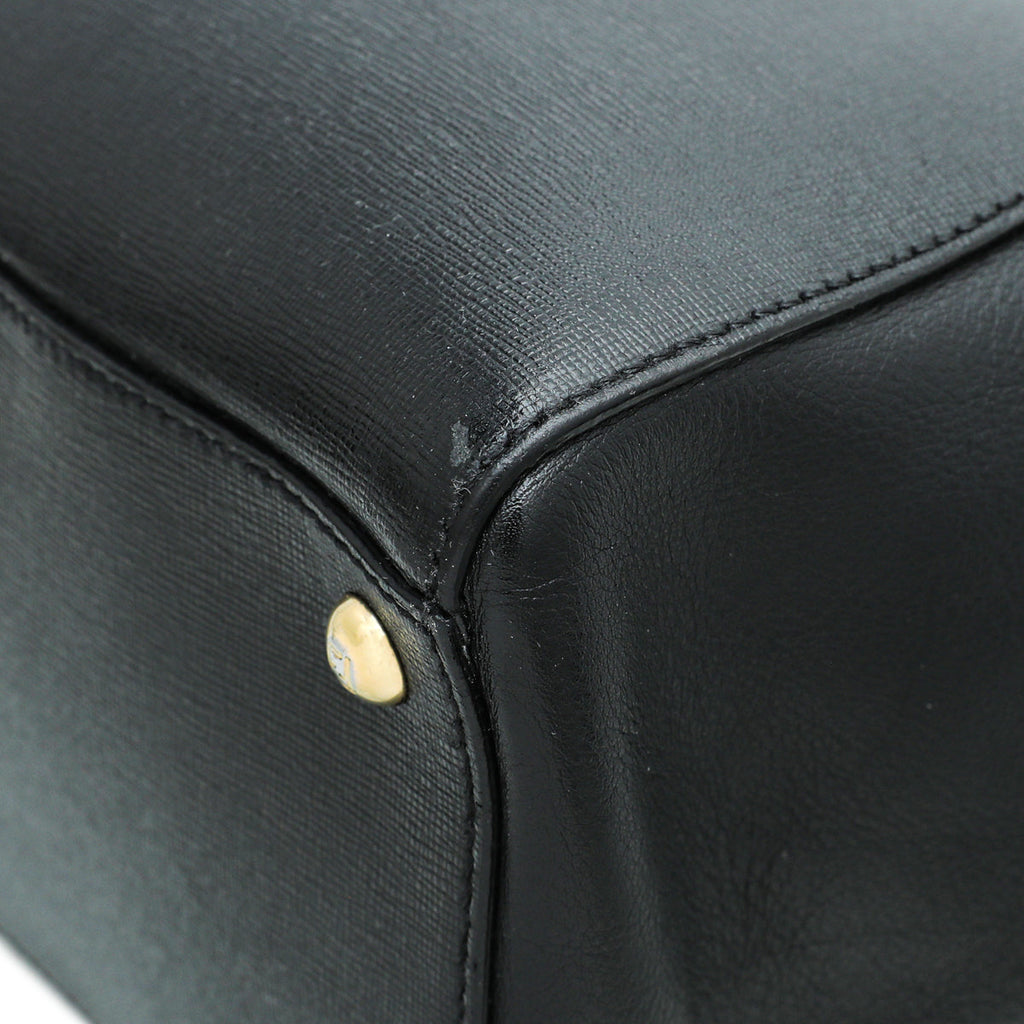 Fendi Black 2 Jours Bag W/P.S Initials