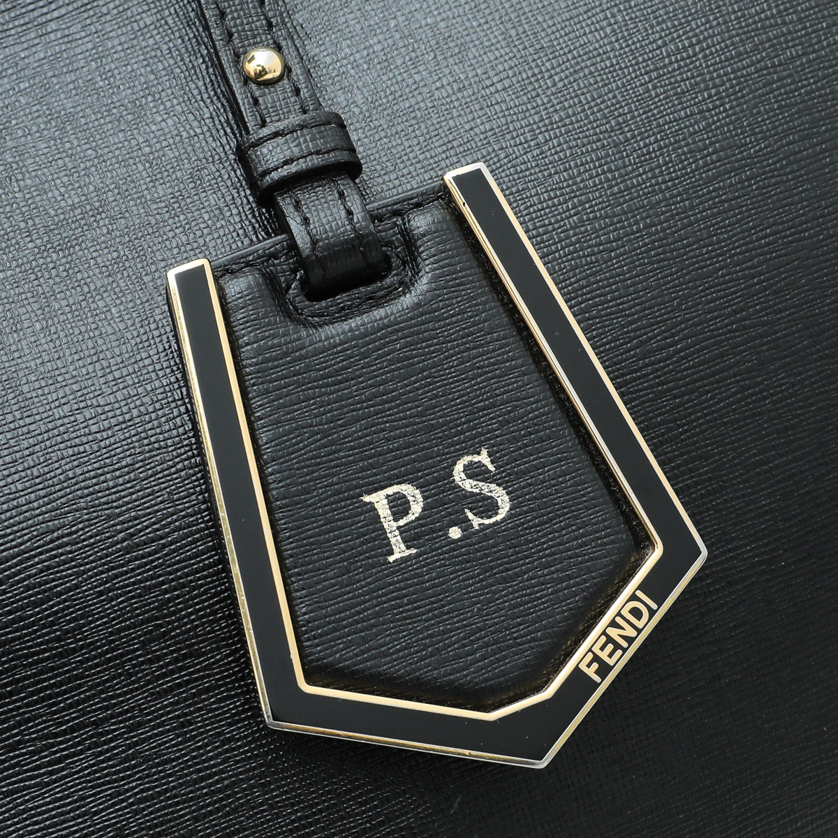 Fendi Black 2 Jours Bag W/P.S Initials