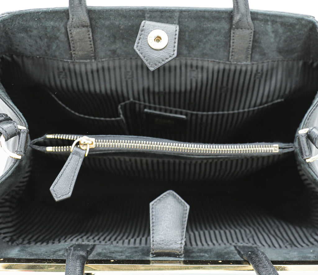 Fendi Black 2 Jours Bag W/P.S Initials