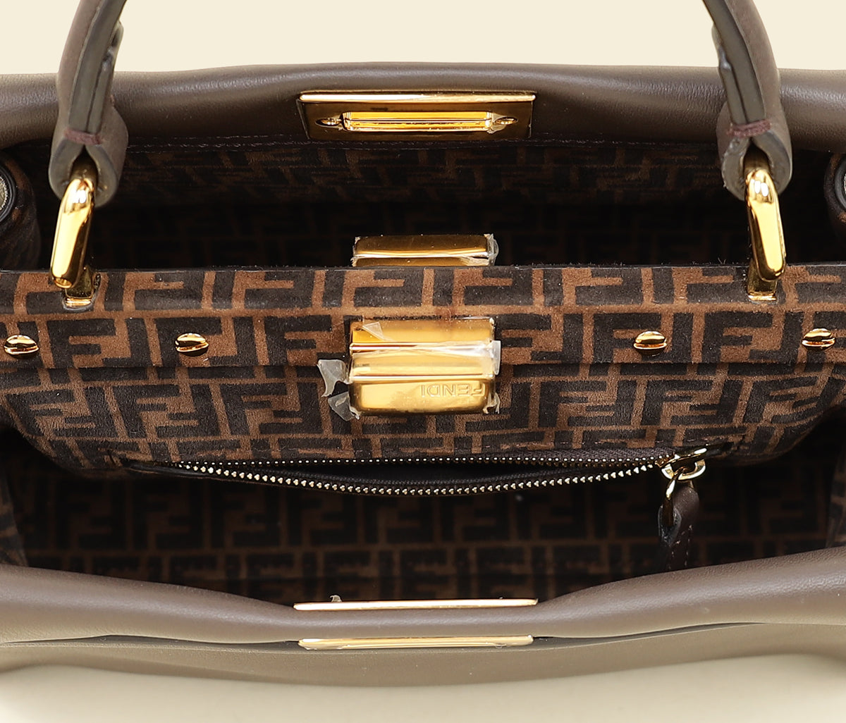 Fendi Chocolate Mini Peekaboo Bag