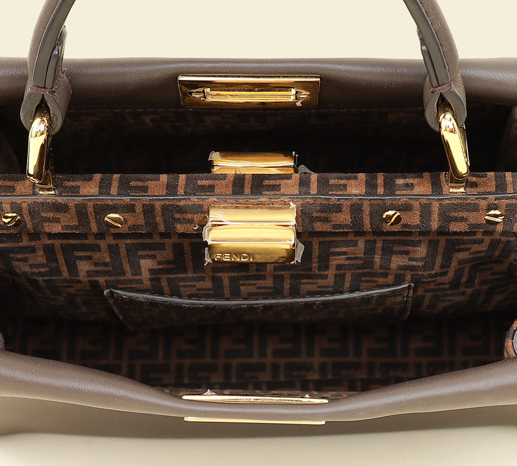 Fendi Chocolate Mini Peekaboo Bag