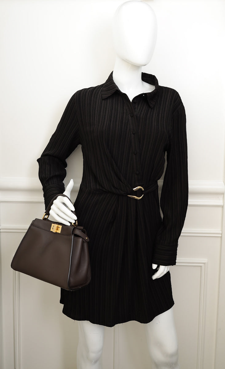 Fendi Chocolate Mini Peekaboo Bag