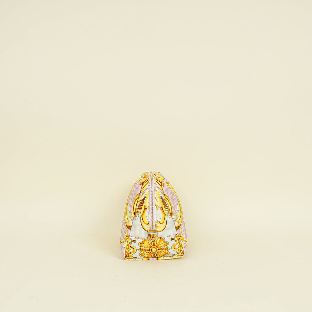 Fendi Multicolor X VERSACE Fendace FF Baroque Trapezoid Beauty Pouch