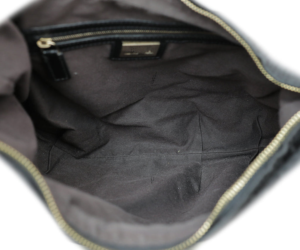 Fendi Black Zucca Chef Chain Hobo Bag