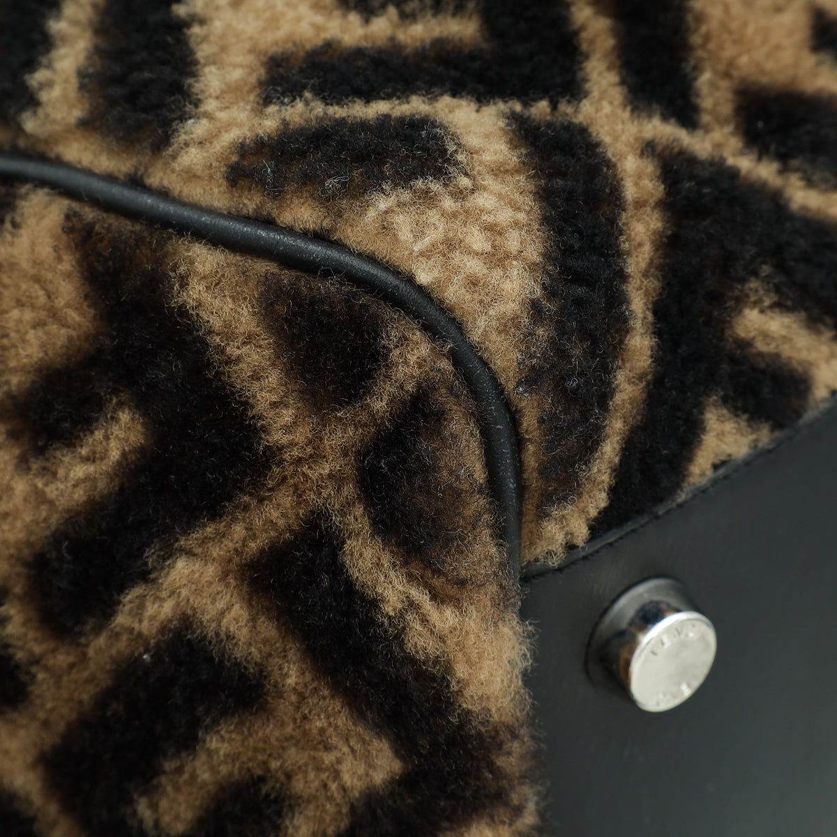 Fendi Bicolor Shearling Duffle Bag