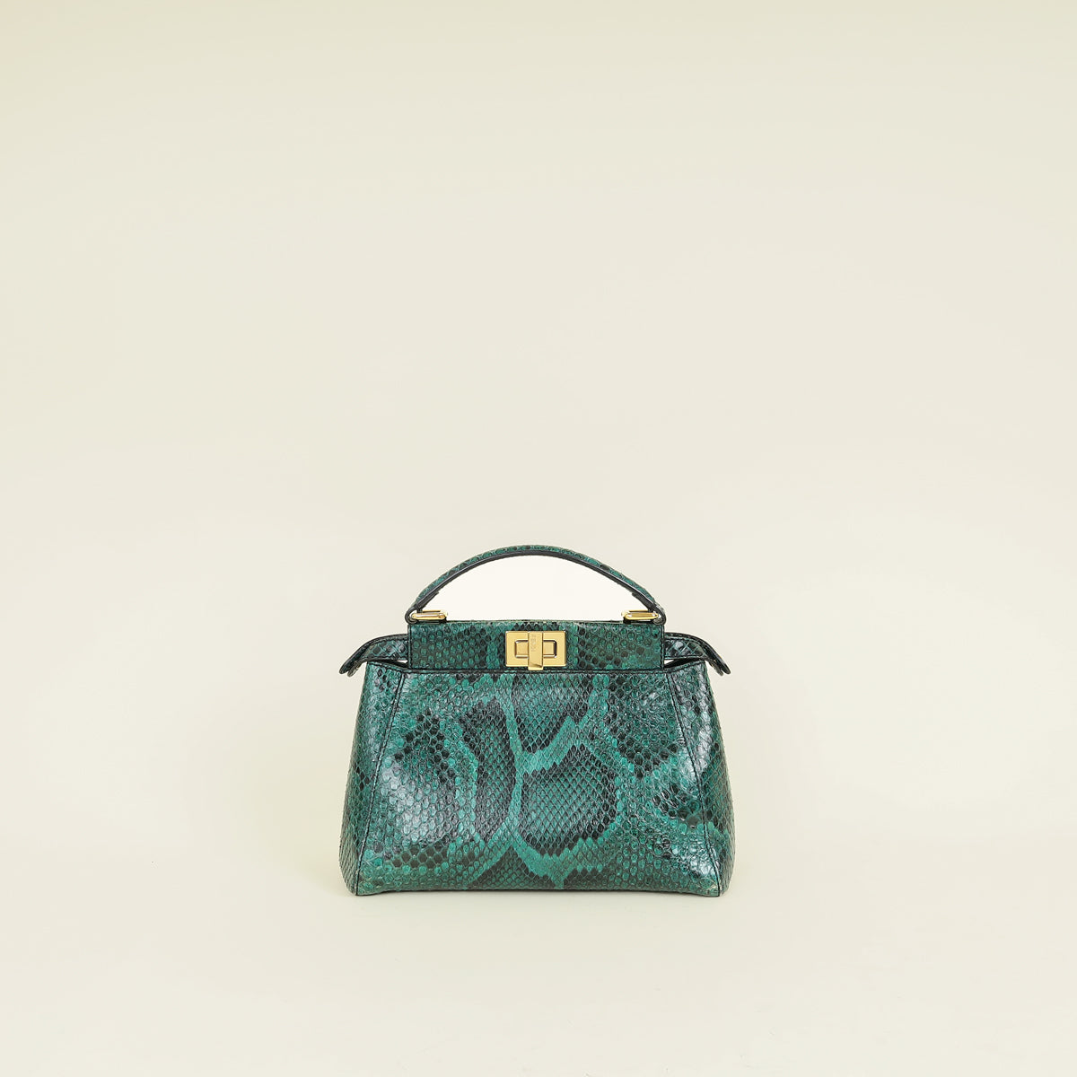 Fendi Green Python Peekaboo Mini Bag