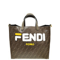 Fendi Tricolor Zucca Mania Glazed Shopping Tote Large Bag