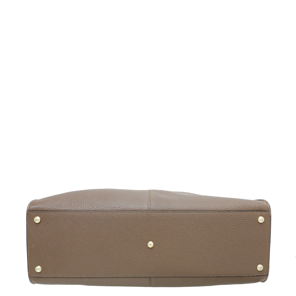 Fendi Brown Peekaboo Selleria X Lite Large Bag