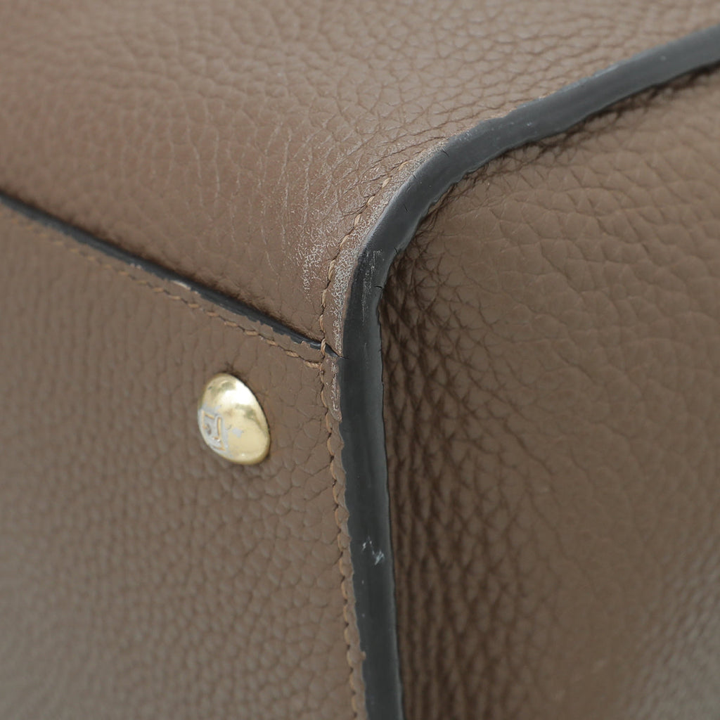 Fendi Brown Peekaboo Selleria X Lite Large Bag