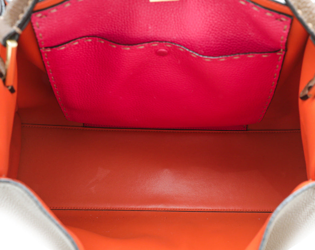 Fendi Brown Peekaboo Selleria X Lite Large Bag