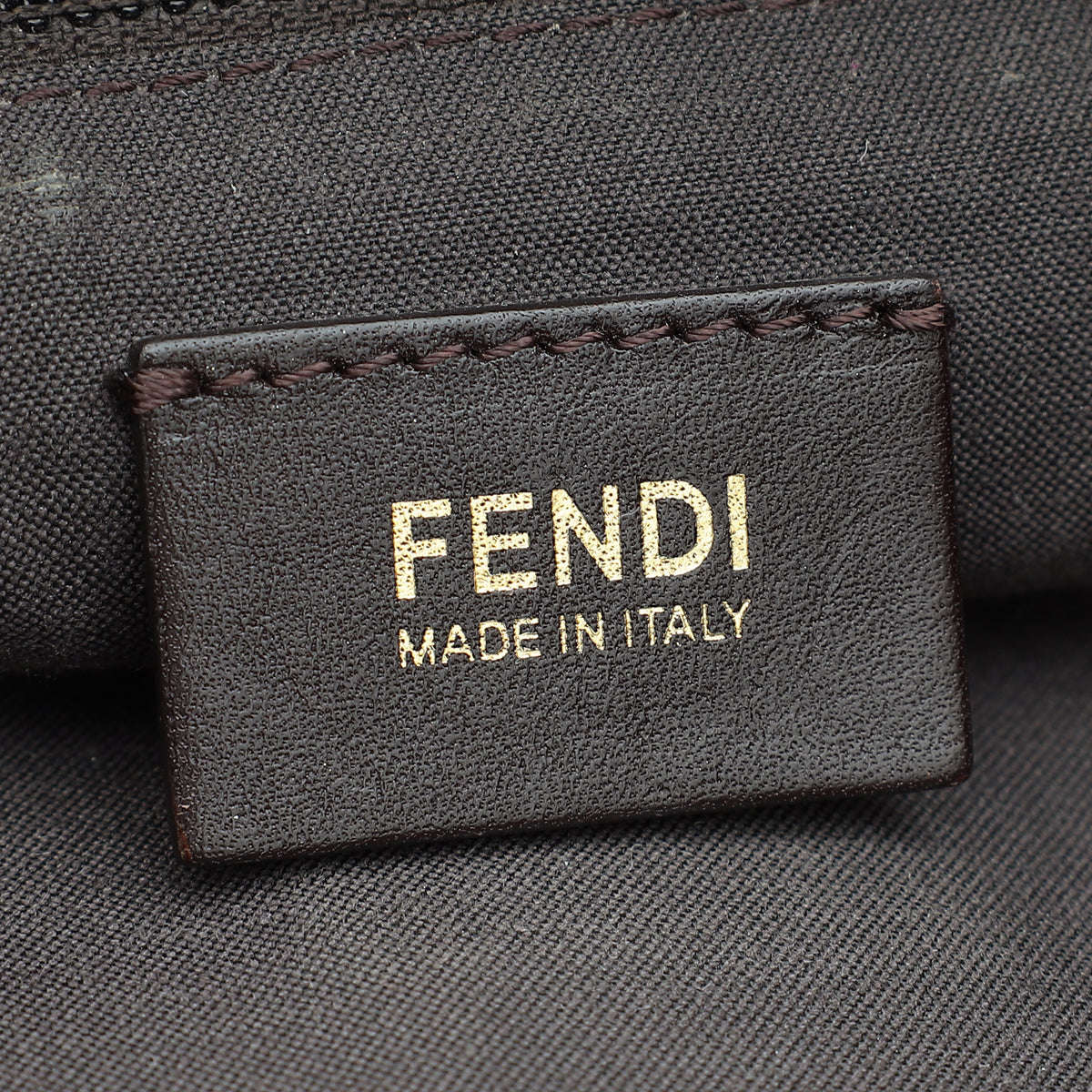Fendi Tobacco Zucca Mia Flap Large Shoulder Bag