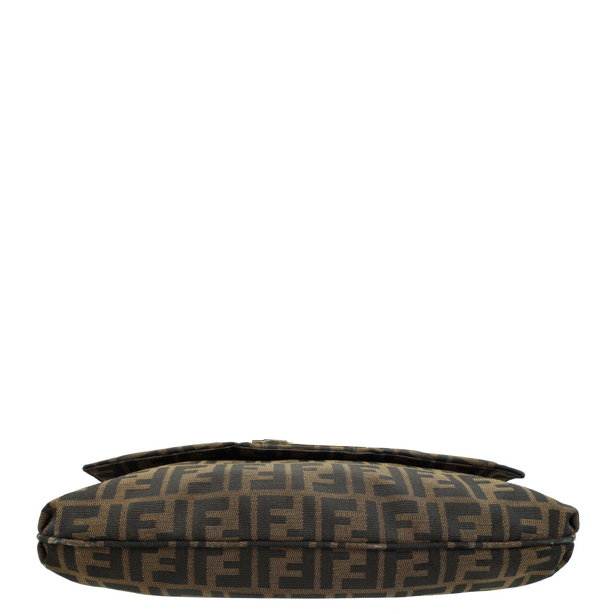 Fendi Tobacco Zucca Mia Flap Large Shoulder Bag