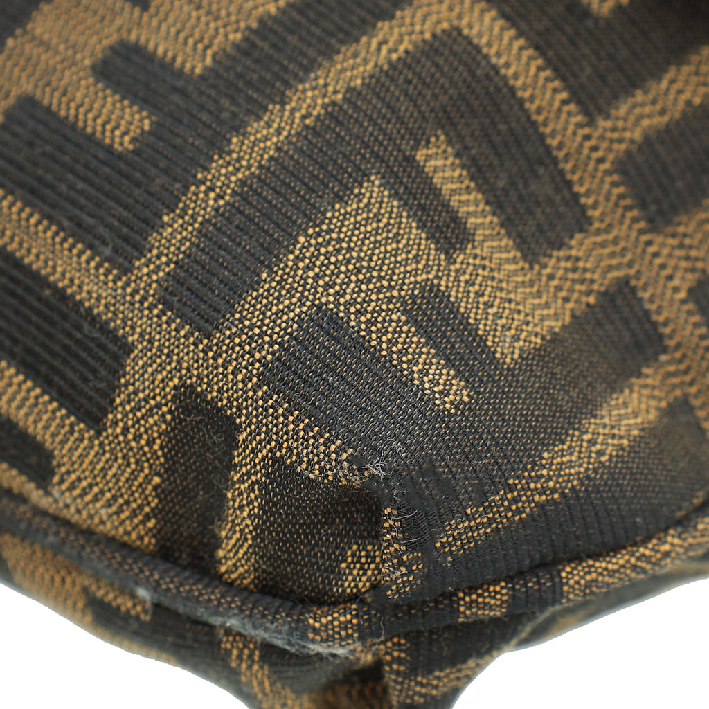 Fendi Tobacco Zucca Mia Flap Large Shoulder Bag