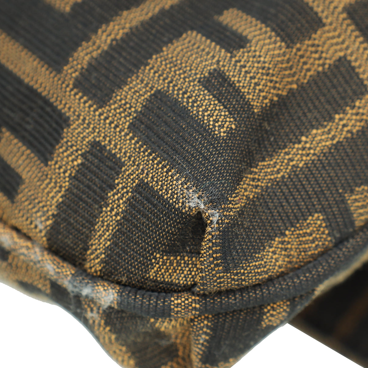 Fendi Tobacco Zucca Mia Flap Large Shoulder Bag