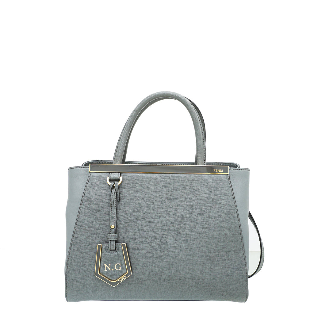 Fendi Grey 2Jours Petite Bag W/ N.G Initials