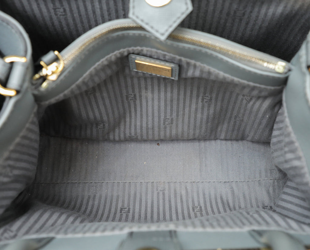 Fendi Grey 2Jours Petite Bag W/ N.G Initials