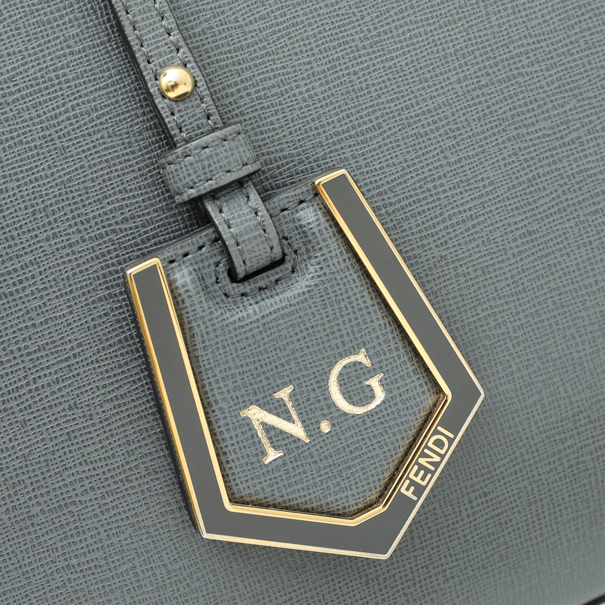 Fendi Grey 2Jours Petite Bag W/ N.G Initials