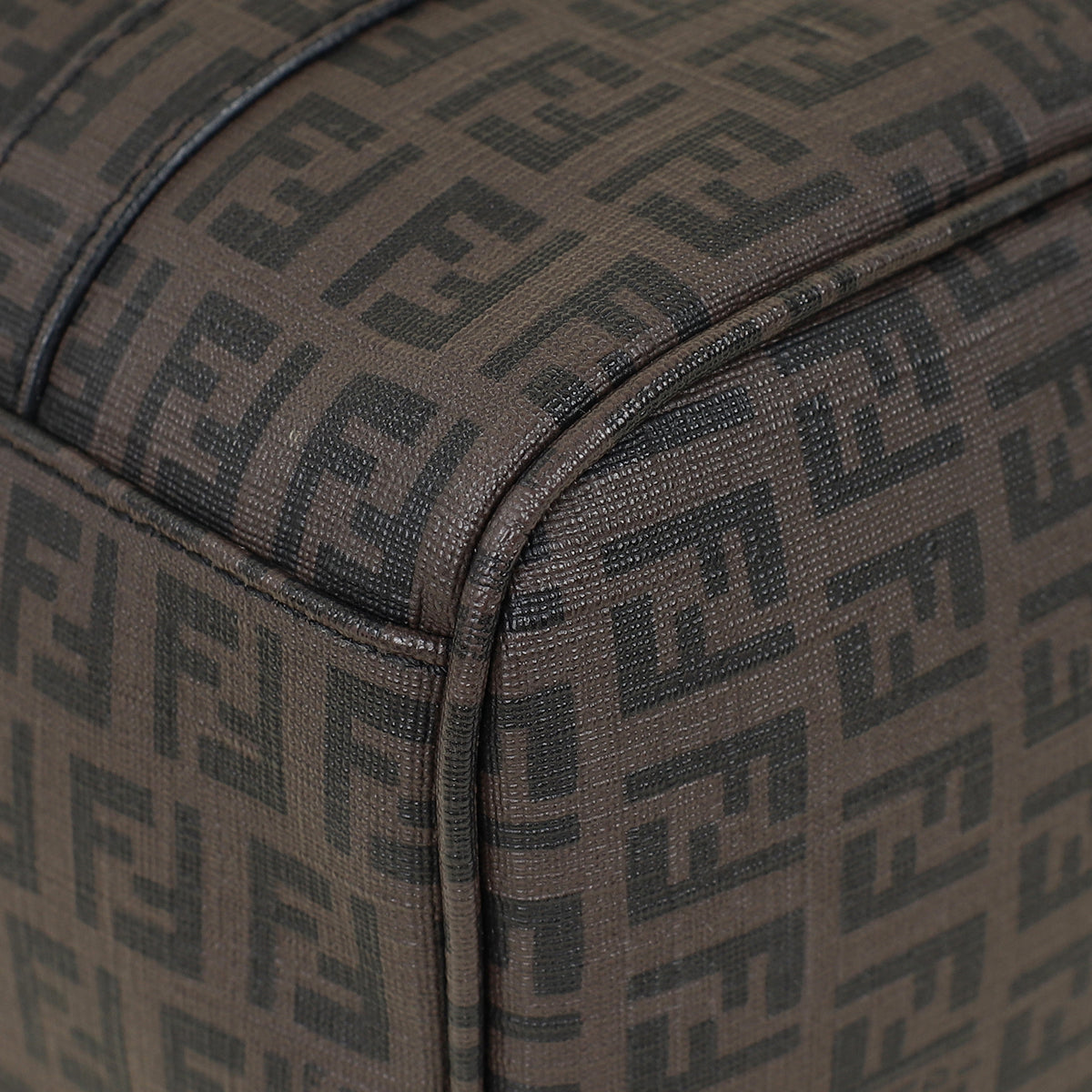 Fendi Brown Forever Spalmatti Boston Bag